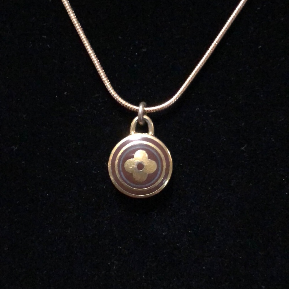 Authentic Louis Vuitton fleur charm necklace pendant